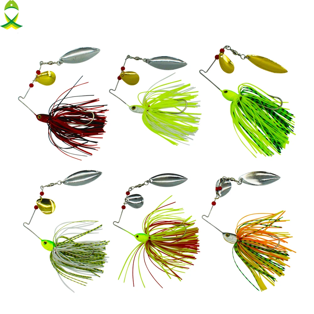 JSM-señuelo de pesca giratorio Jigging, cebo Artificial de agua salada con cuchara de Metal reflectante doble para aparejos de pesca, 5 unids/lote - imagen 2