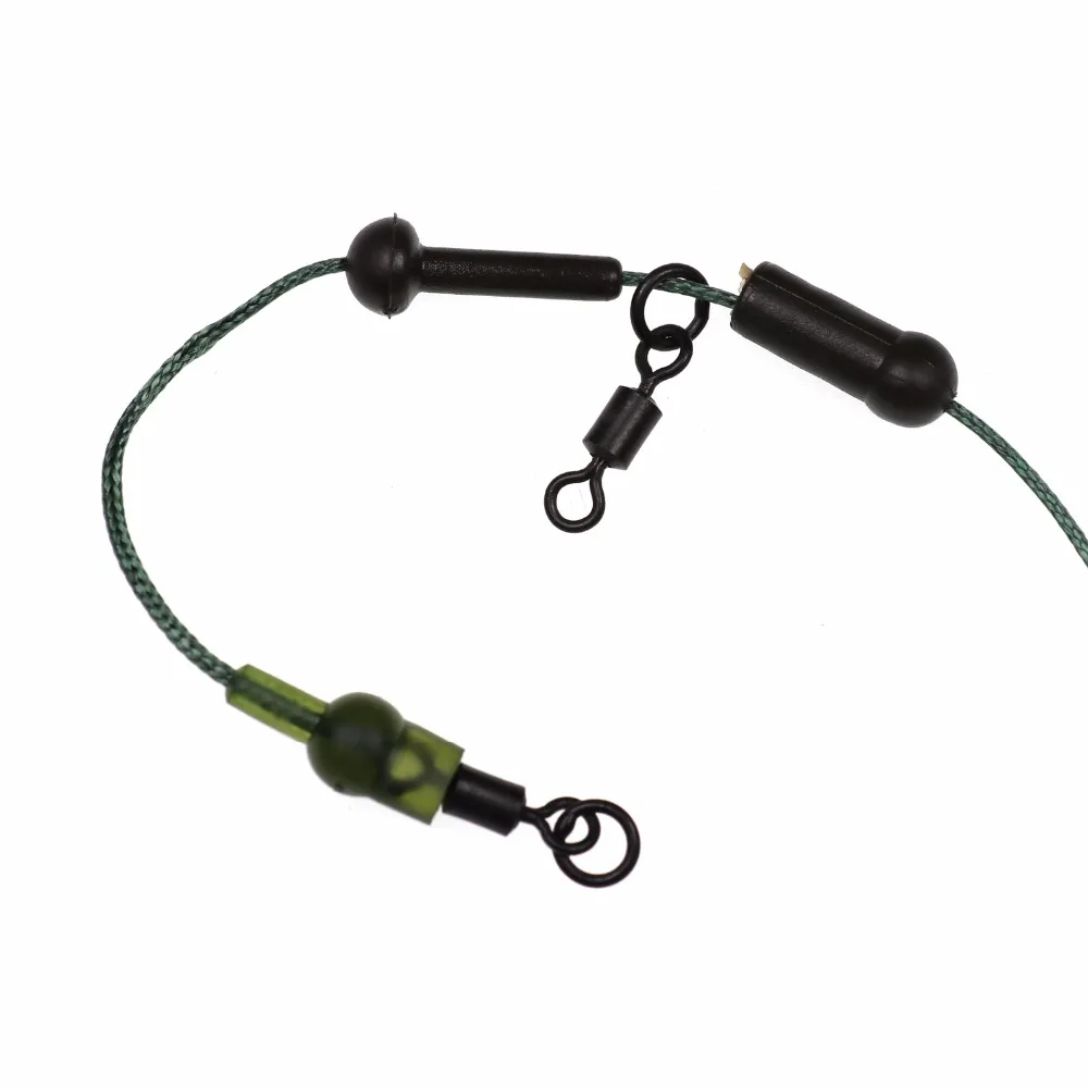 Bimoo-1 pieza Readymade Carp Fishing Chod Rig, juego de aparejos terminales para pesca de carpa, Clip de seguridad, helicóptero, eslabón giratorio, líder - imagen 3
