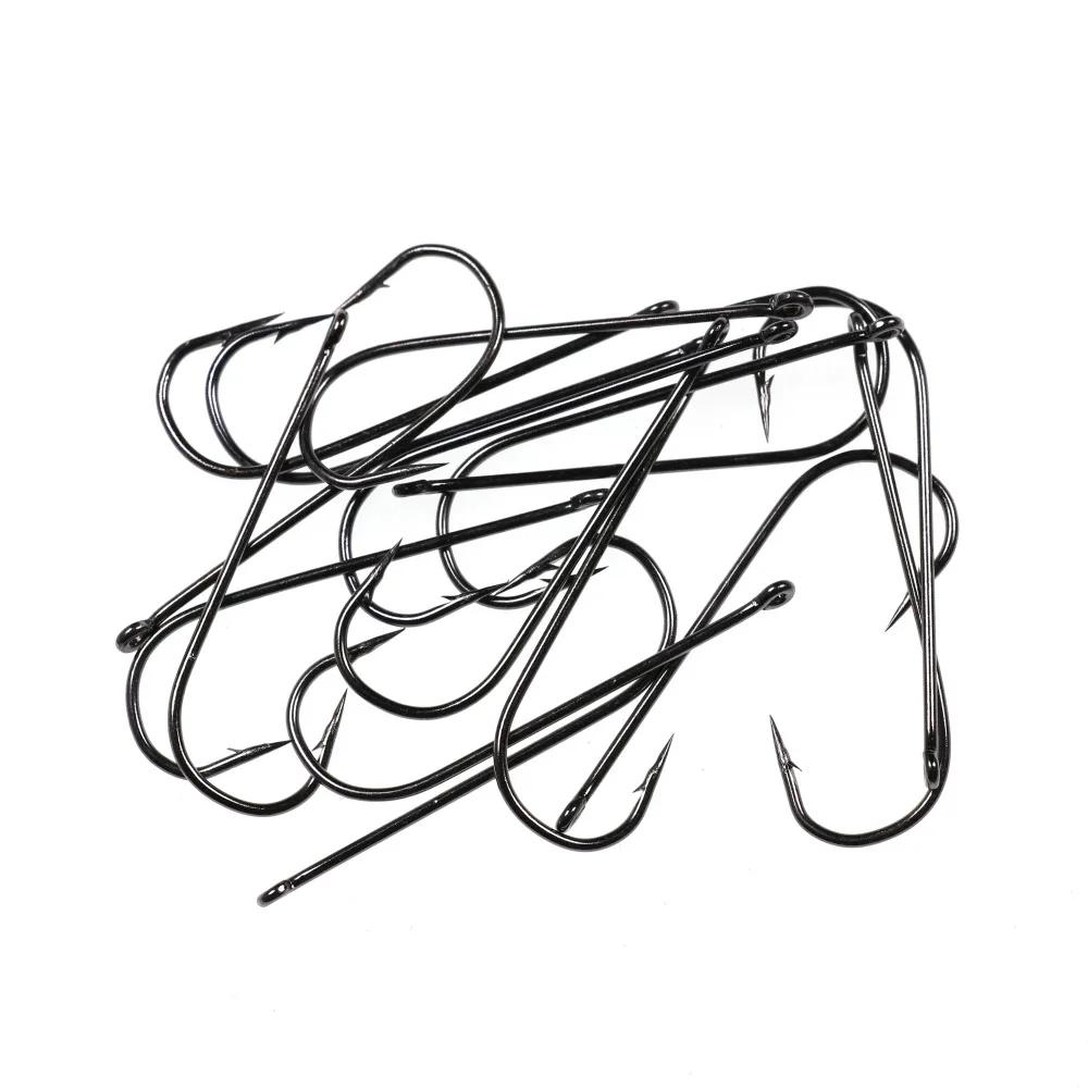 Bimoo 500 Uds Aberdeen anzuelo de pesca de tallo largo anzuelos de agua dulce salada aparejo Sabiki Streamer anzuelo para moscas tamaño 10 4 2 2/0 al por mayor - imagen 4