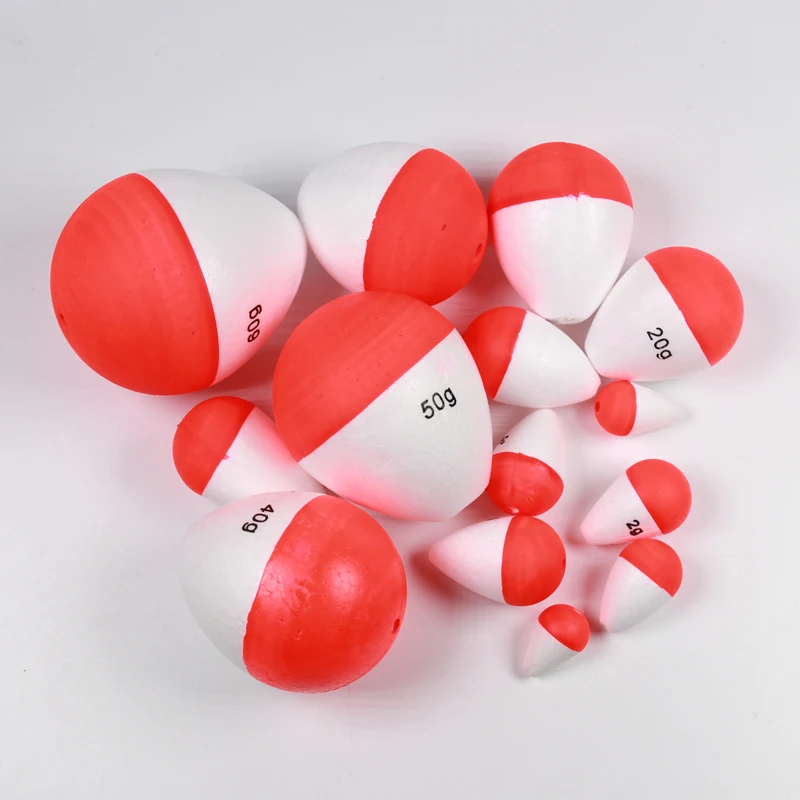 Bimoo-flotador de espuma dura para pesca Vertical, 10 unidades, 0,8g ~ 60g, ovalado, agua salada, Carpa, Trucha, en línea - imagen 5