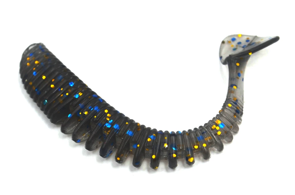 MNFT-SEÑUELOS Swimbait de cola de paleta, gusanos de goma, cebo de lubina, aparejos de pesca blandos, 10 Uds. - imagen 3