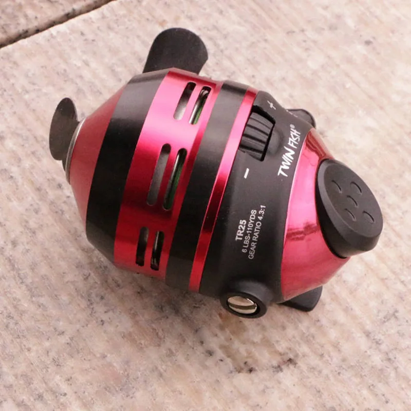 Carrete Spincast pesca TR25 tiro de peces 3 + 1BB carrete pequeño al aire libre con línea 5 # Línea PE 40M - imagen 5