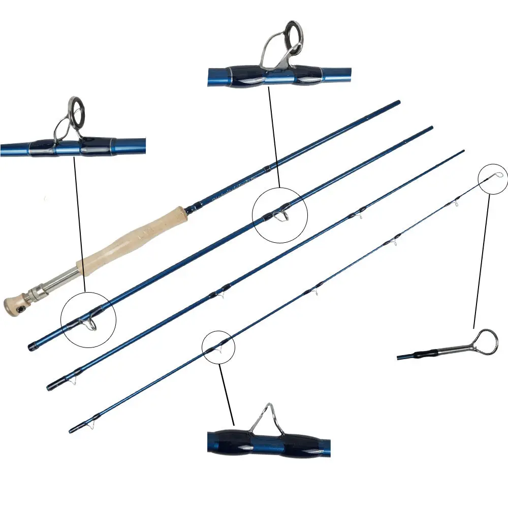 Aventik-cañas de pescar IM10 para agua salada, accesorio de pesca con mosca, de acción rápida, ligera, componentes de Pac Bay, Steelhead, Salmon, 9 pies, LW7-14 - imagen 5