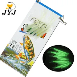 Sabiki camarón luminoso anzuelos de varios brazos para pesca