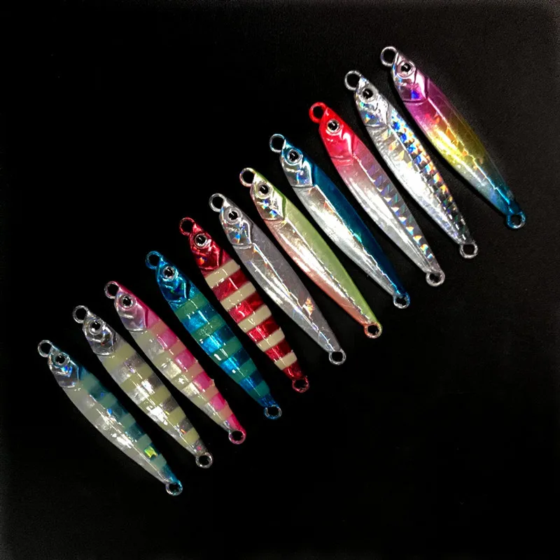 Señuelo de pesca Jigbait de fundición larga Shore, 10g, 5,2 cm, plantillas de Metal artificiales, cebo duro, 1 pieza en oferta - imagen 4