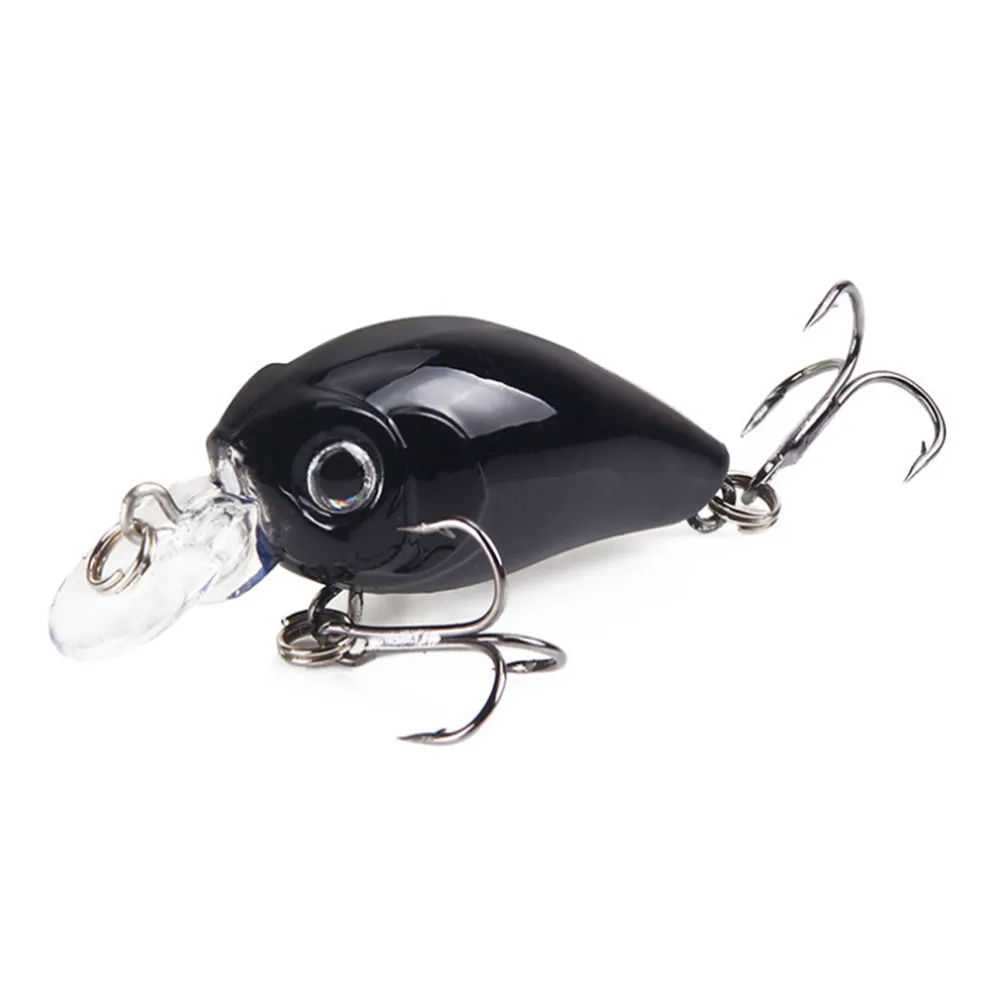 Mini Señuelos de Pesca de manivela, anzuelos triples de 4g/5cm, cebo duro, Wobblers clásicos, aparejos de pesca de 9 colores, 1 ud.