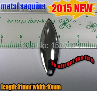 2022 nuevo tamaño de cuchara de pesca: 31mm * 10mm cantidad 20 unids/lote las hojas del tipo 304 acero inoxidable