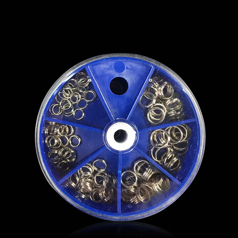 Accesorios para aparejos de pesca, conector, anillos de conexión de señuelo, acero inoxidable, tamaño completo 4-7mm, juego de 116 piezas - imagen 4