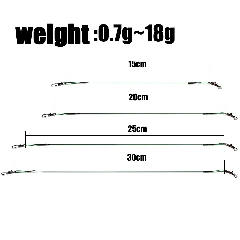 Señuelo de pesca giratorio de acero inoxidable, cable de guía, 2 colores, 10 unidades - imagen 2