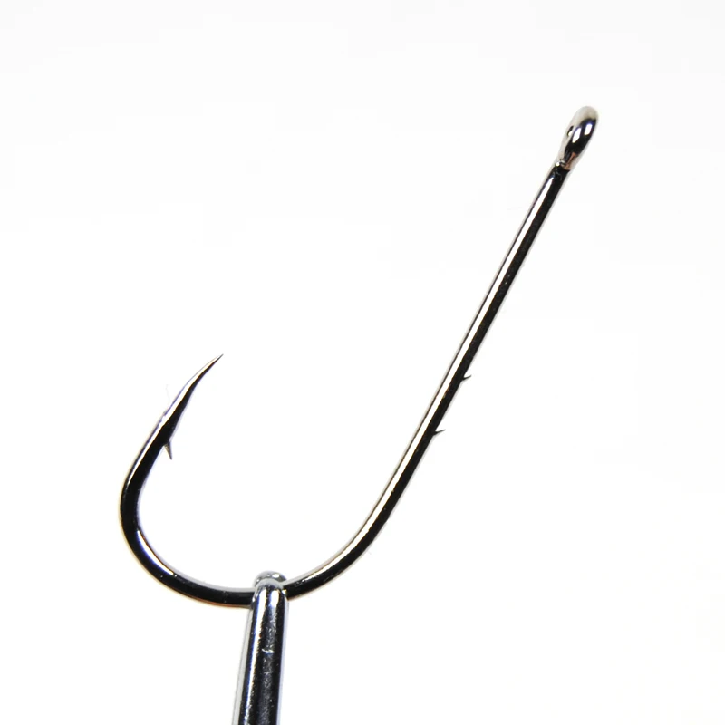 Bimoo-anzuelo de pesca con púas de acero al carbono, 50 unidades, soporte de cebo para estanque de gusanos, tamaño 10, 12, 14, 1/0, 2/0, 3/0, 4/0 - imagen 4