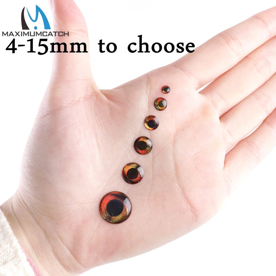 Maximucatch señuelo de pesca 4D, Ojos de pez, Material para atar moscas, fabricación de Señuelos de Pesca de 3mm-15mm - imagen 5