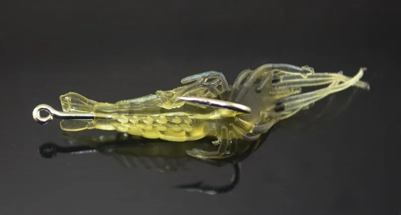 MNFT 50 unids/lote simulación de camarones blandos señuelos cebo Artificial señuelo de pesca suave con ganchos peso ligero señuelo de pesca de carpa - imagen 4