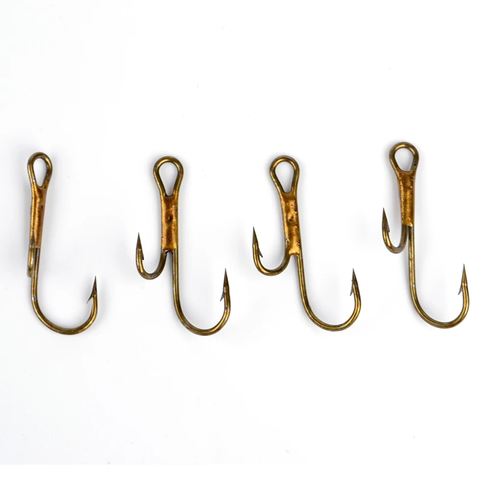 NGB 20PCS 1 #   2 #   4 #   6 #   8 #   Anzuelos dobles con filo de cuchillo afilado para pesca de acero rico en carbono, anzuelo de púas dorado, aparejos de pesca - imagen 2