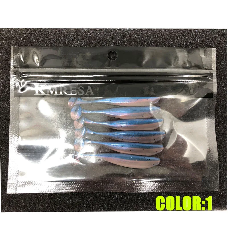 6 unids/lote 5cm 7cm/9cm Wobblers Señuelos de Pesca Easy Shiner Swimbait cebo suave de silicona doble Color carpa señuelo suave Artificial - imagen 2