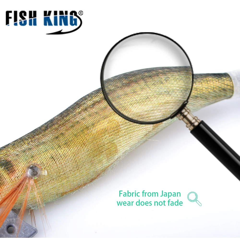 NGB-señuelo de calamar de madera, anzuelo de calamar, plantillas, cebos artificiales de Jigging, ojos 3D, señuelo de pesca de mar, aparejos de pesca - imagen 4