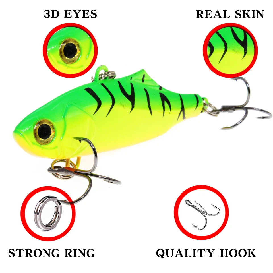 Señuelo de pesca VIB cebo duro buceo 23g invierno con plomo interior giratorio-Jig Wobbler hielo - imagen 4