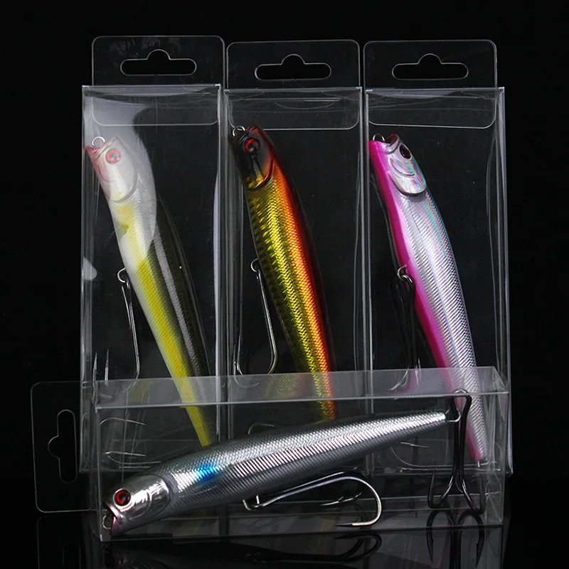 Señuelo de pesca con gancho de garra de pollo Popper, 14cm/45g, señuelos artificiales de agua de mar, cebo duro de océano, anzuelo doble, flotador Poper, 1 pieza en oferta - imagen 3