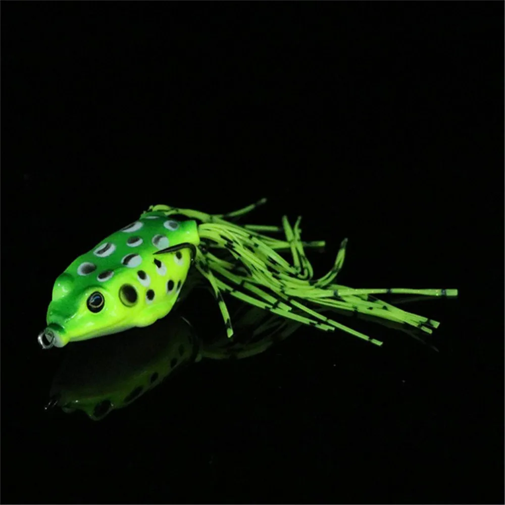 Cebo de silicona suave de alta calidad, 4cm, 6g, señuelo de pesca de rana de simulación de agua superior, anzuelos triples, conjunto Artificial, cebo de natación en el mar, 1 ud. - imagen 5