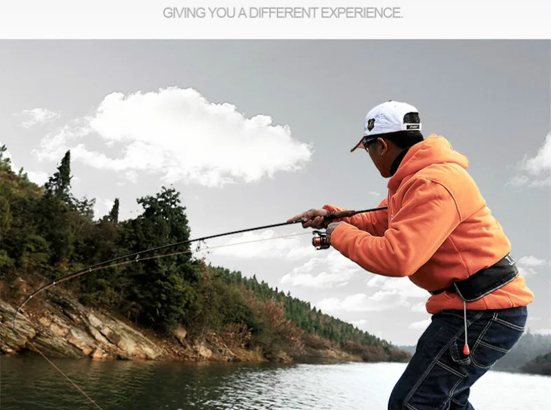 Caña de pescar giratoria de fibra de carbono, 1,98/2,13 m - imagen 4