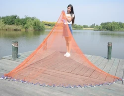 Línea de multifilamento con plomo o sin plomo, Red de caza de peces al aire libre, redes de pesca de tiro manual, red de enmalle pequeña
