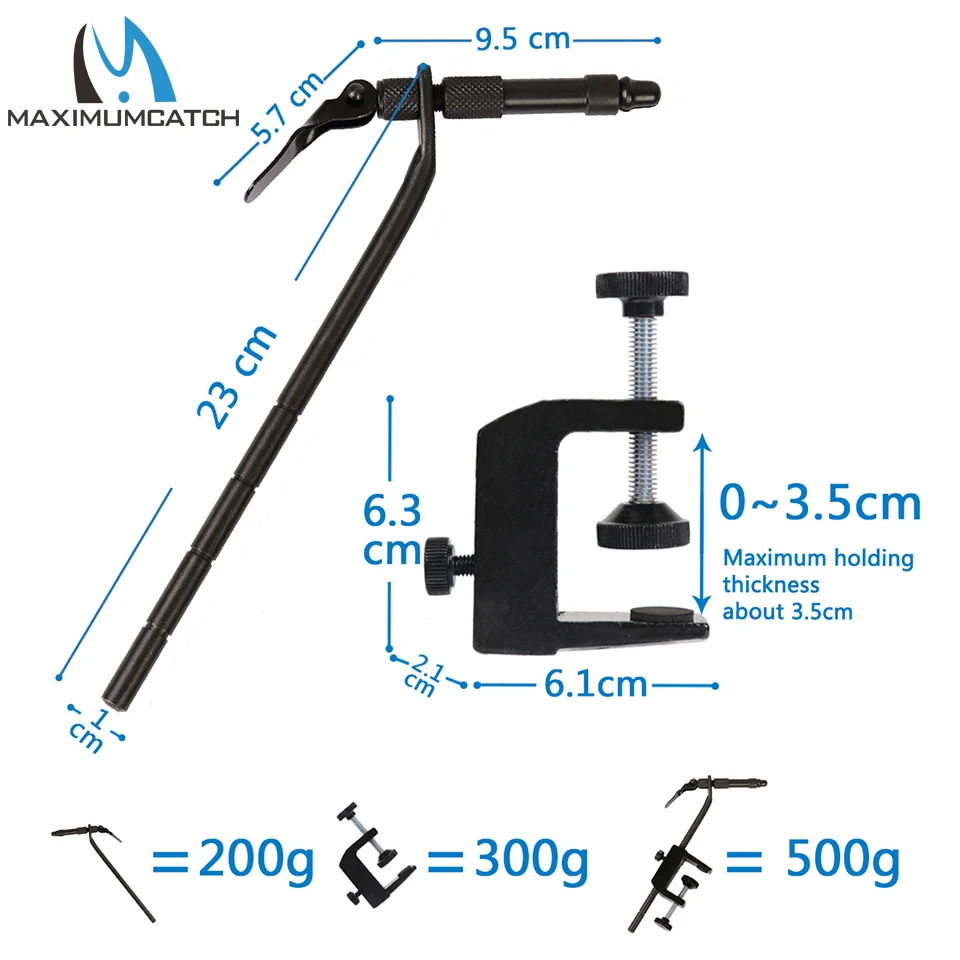 Maximumcatch-tornillo de hierro giratorio para atar moscas, Herramienta de gancho para moscas, Base resistente - imagen 3