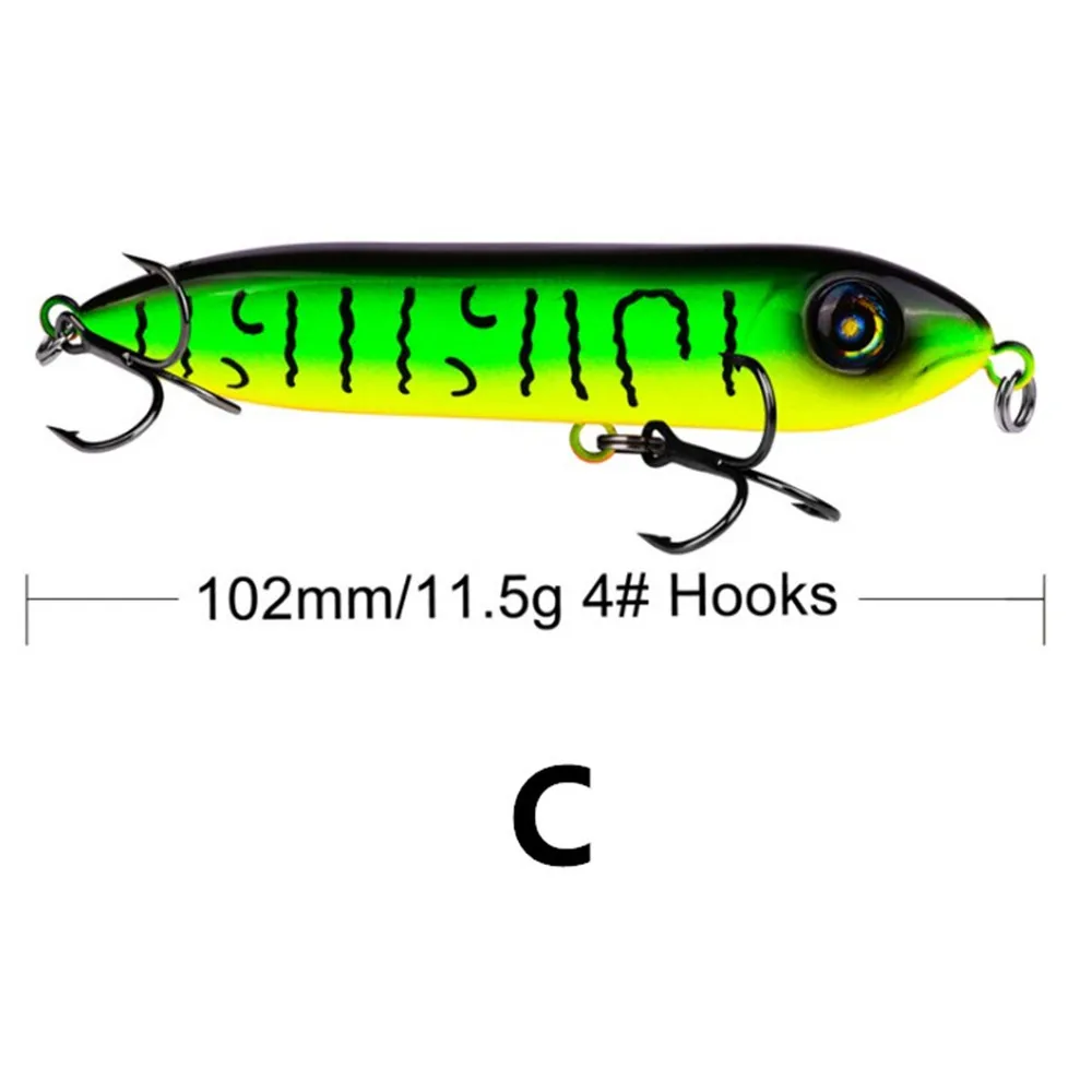 Señuelos de Pesca de lápiz Wobblers, 102mm/11,5g, cebos duros artificiales de plástico, Crankbait, anzuelos para Pesca de Lucio, aparejos de Pesca, 1 ud. - imagen 5