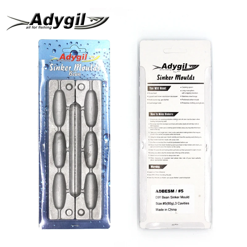 Adygil Molde plomada frijol para pesca: bricolaje - imagen 5