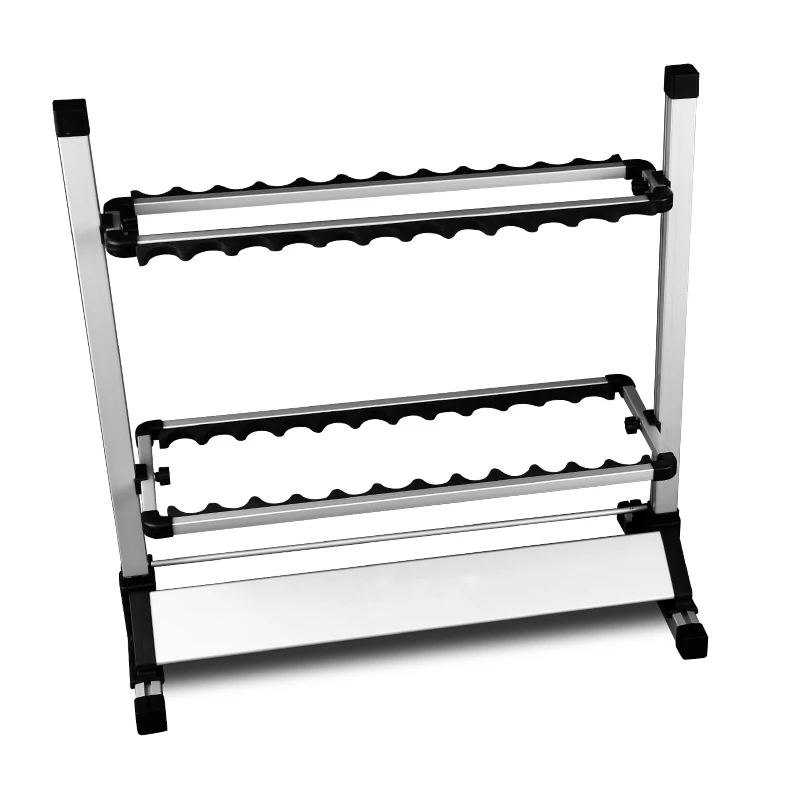 Estante de exhibición para cañas de pescar, estante de almacenamiento de aleación de aluminio, soporte de soporte, herramientas de aparejos de pesca - imagen 4