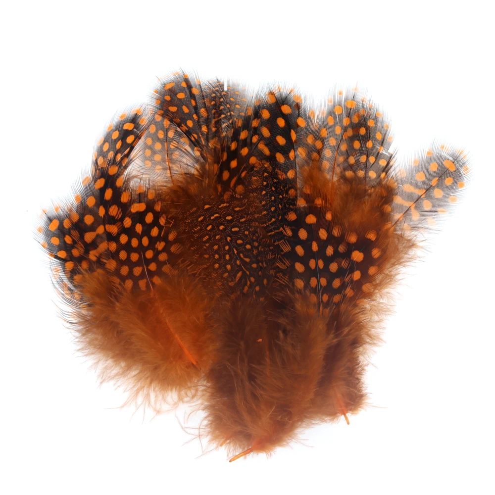 Bimoo-plumas de búho de Guinea y faisán, Material para atar moscas, collares, wingstings y mejillas, 100% Natural, 50 unids/paquete - imagen 5