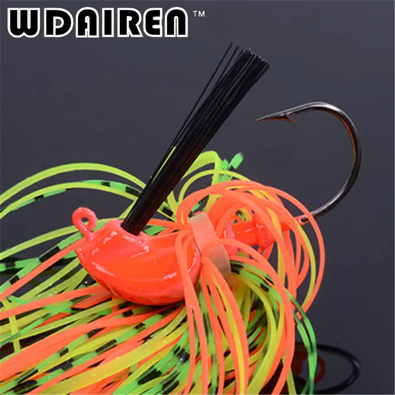 Señuelo de pesca de goma suave, 1 unidad, 7g, 10g, 14g, Spinnerbait, negro, boca grande, pez lubina, cebo de Metal, lentejuelas, Barba, Lucio - imagen 5