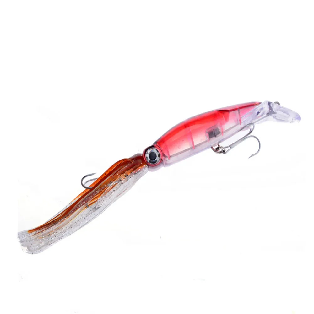 Señuelos de Pesca de 14cm/40g, cebos duros biónicos de 6 colores, ojos 3D, calamar, pulpo, aparejos de pesca de Allure marino, 1 piezas - imagen 3