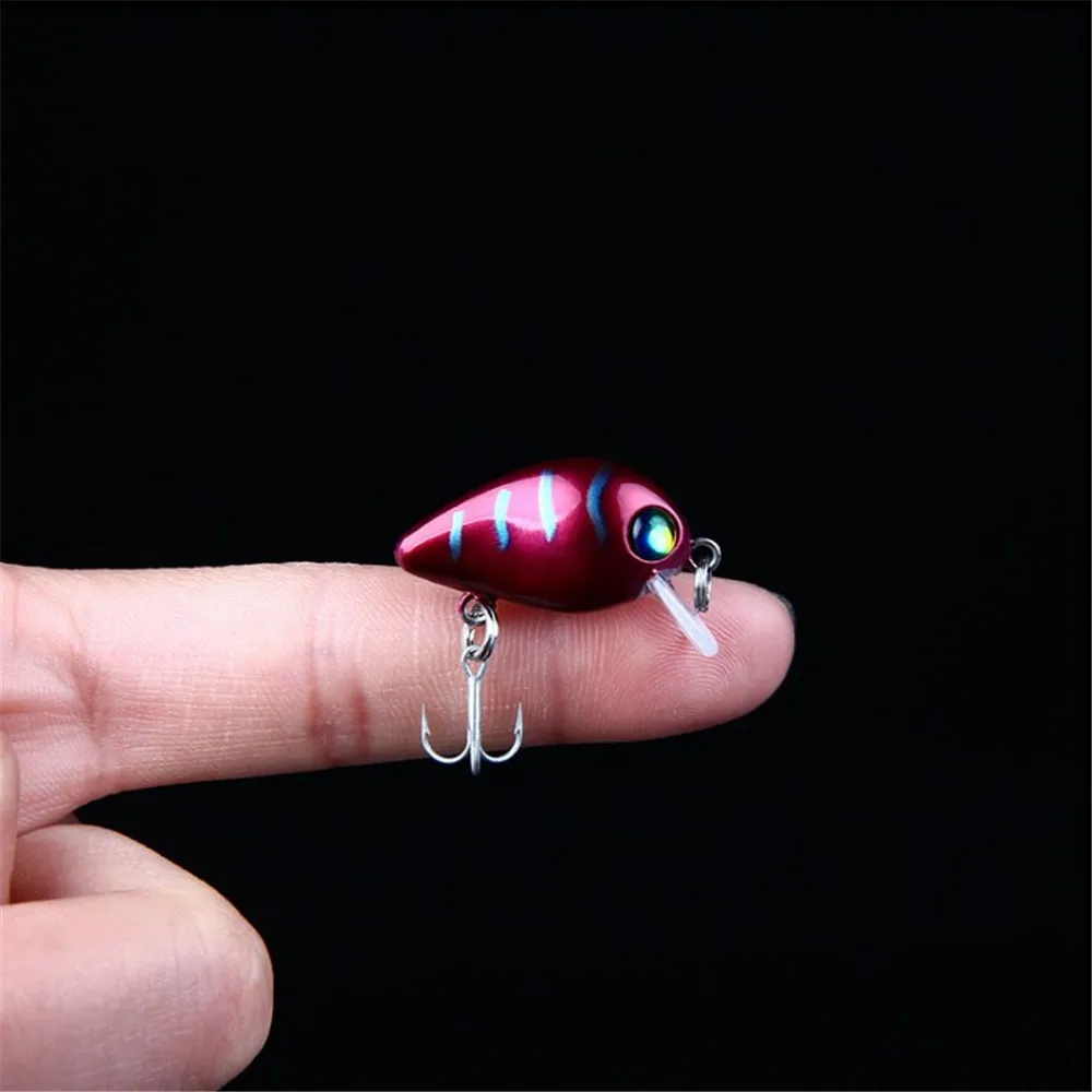 Mini señuelo de pesca Crankbait de 30mm y 1,7g, cebo duro Artificial flotante, aparejos de pececillos japoneses, trucha, lubina, pesca de carpa, 17 colores, 1 unidad