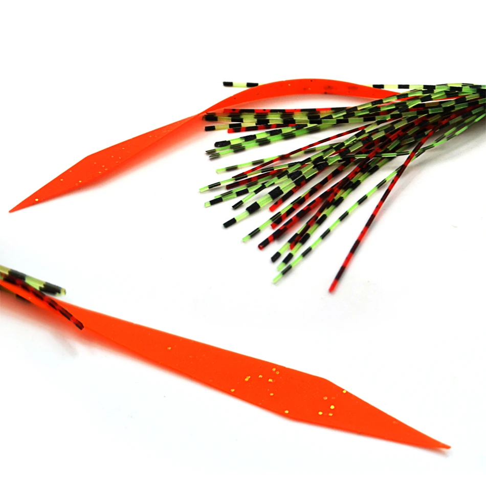 MNFT 12 Bundles Squid Rubber Skirts Jig Lures Trailers Fishing Accessories DIY Rig Spare Assist Hook Lure Fly Tying Material - imagen 3