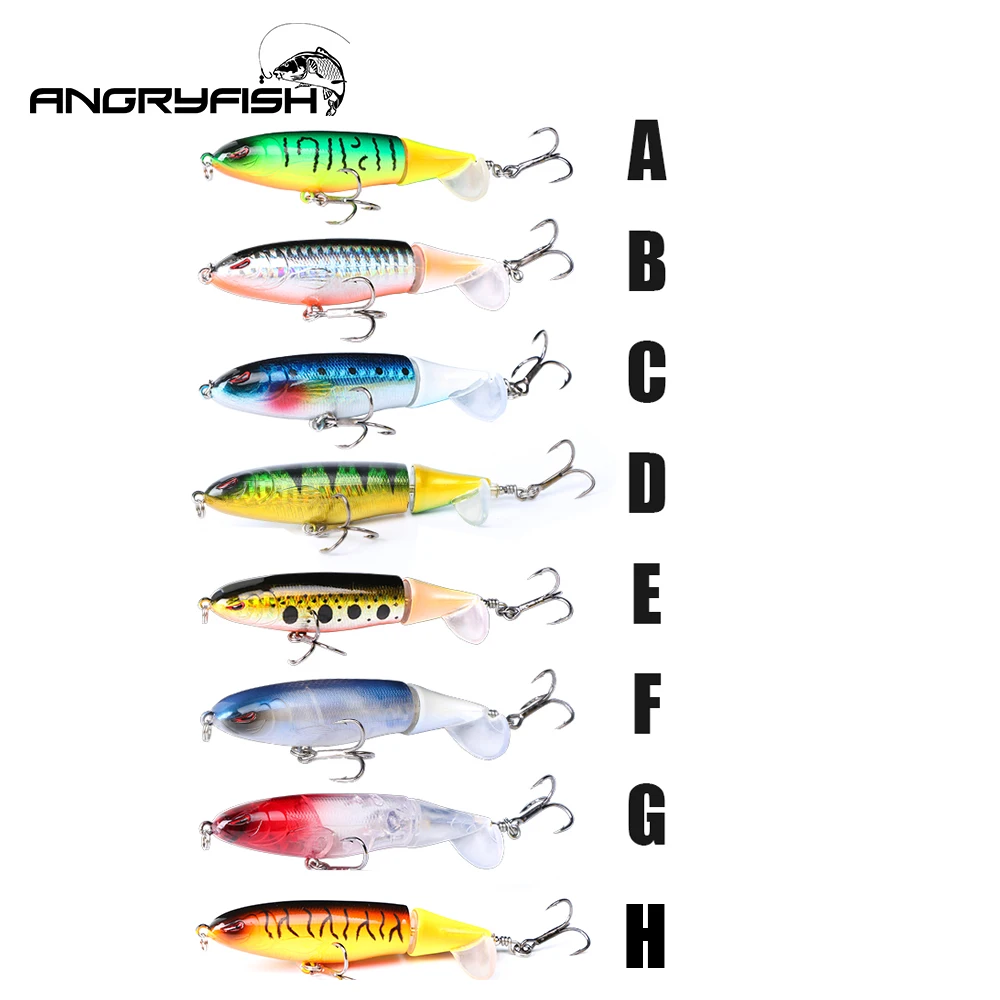 ANGRYFISH-señuelos artificiales de pesca, 1 pieza, 100mm, 13g, Whopper plopper, 8 colores, gran oferta - imagen 4
