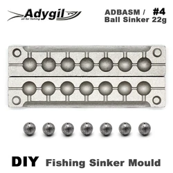 Adygil Molde de plomos bola ADBASM/#4 para pesca