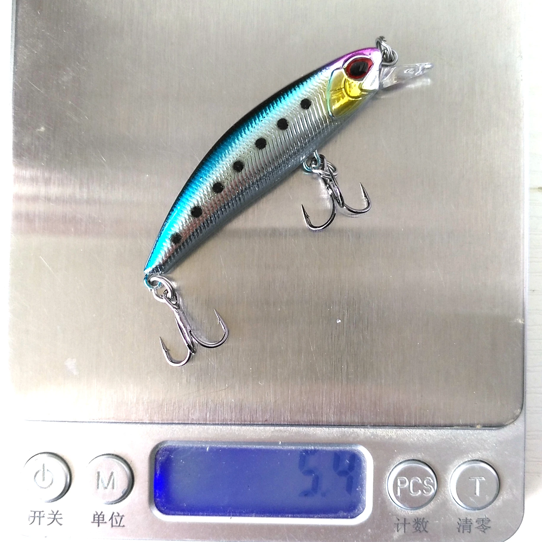 AOCLU-señuelo de pesca de pececillo que se hunde, cebo duro, Wobbler pequeño, palo de sábalo de manivela, fácil de lanzar, trucha de lubina, asesino en la costa, 60mm, 5,4g