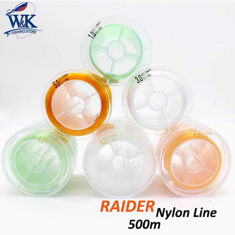 Leader-línea de pesca de nailon, accesorio colorido para Lucio, Walleye Perch, 500m - imagen 3