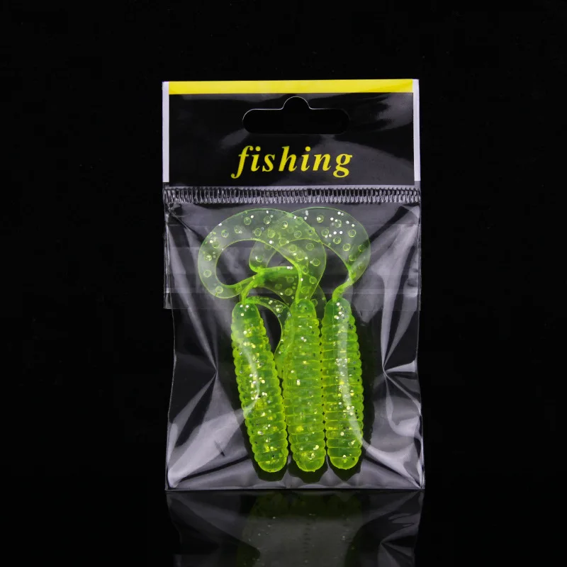 Señuelos de Pesca blandos, cebo de 2,4g y 6,5 cm, Wobblers realistas, cabeza de gusano de silicona, Señuelos de Pesca, carpa, swimbait, lote de 3 unidades - imagen 4