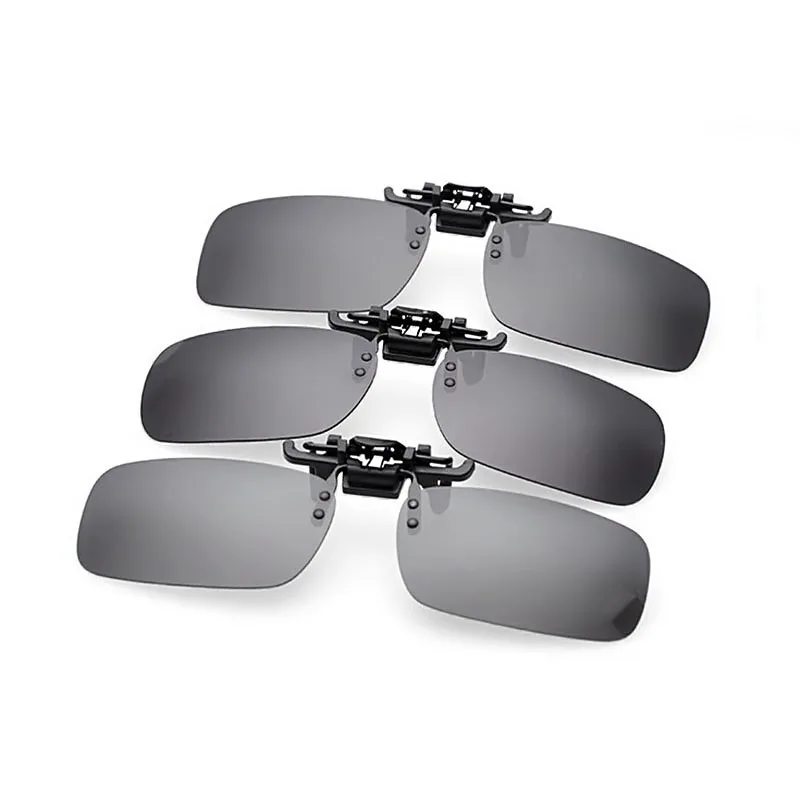 Gafas de sol polarizadas fotocromáticas para hombre, lentes fáciles de voltear hacia arriba, con Clip, para pescar, conducir por la noche, herramienta gris - imagen 4