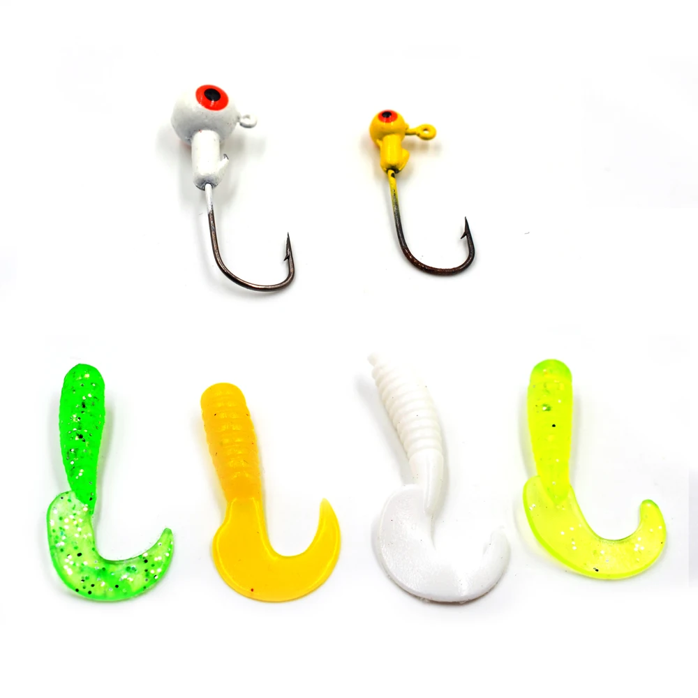 MNFT 50 unids/caja pesca mixta señuelo suave cabeza de plomo anzuelos Wobblers cebo Artificial Señuelos de Pesca de silicona herramientas de pesca de mar - imagen 5