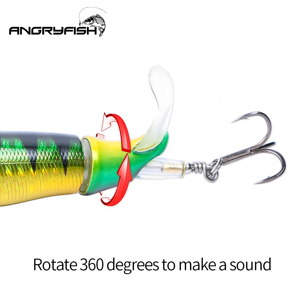 ANGRYFISH-señuelos artificiales de pesca, 1 pieza, 100mm, 13g, Whopper plopper, 8 colores, gran oferta - imagen 2
