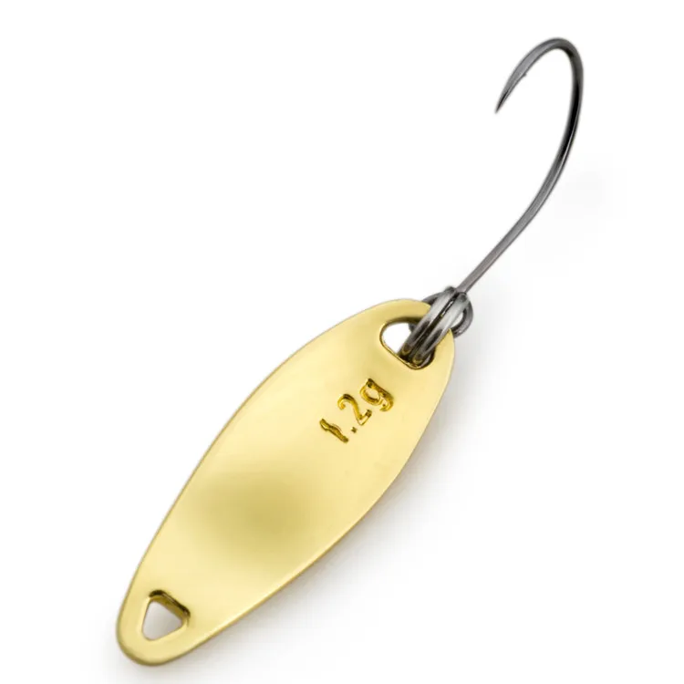 JUYANG-señuelo de pesca con cuchara, 1,2g, señuelo de Metal, cebo duro, anzuelo individual, señuelos, aparejos de pesca - imagen 2