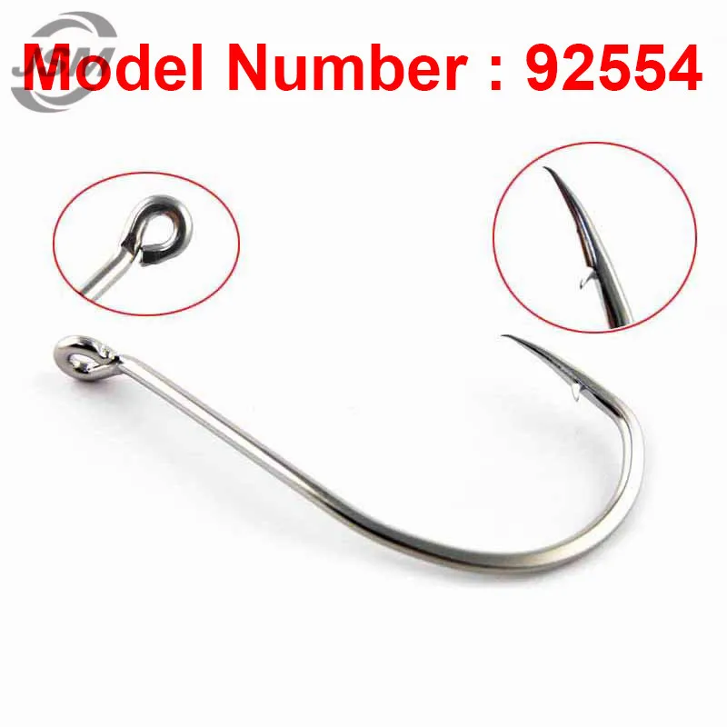 JSM-anzuelos de pesca de acero inoxidable 92554, cebo con pico de pulpo, tamaño 1/0, 2/0, 3/0, 4/0, 5/0, 6/0, 7/0, 8/0, 9/0, 50 Uds. - imagen 2