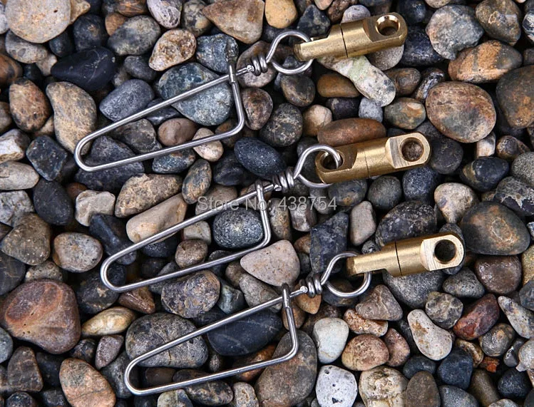 Barril giratorio de pesca de acero inoxidable y latón, accesorios de pesca de carpa, 12 unids/lote, nuevo - imagen 5