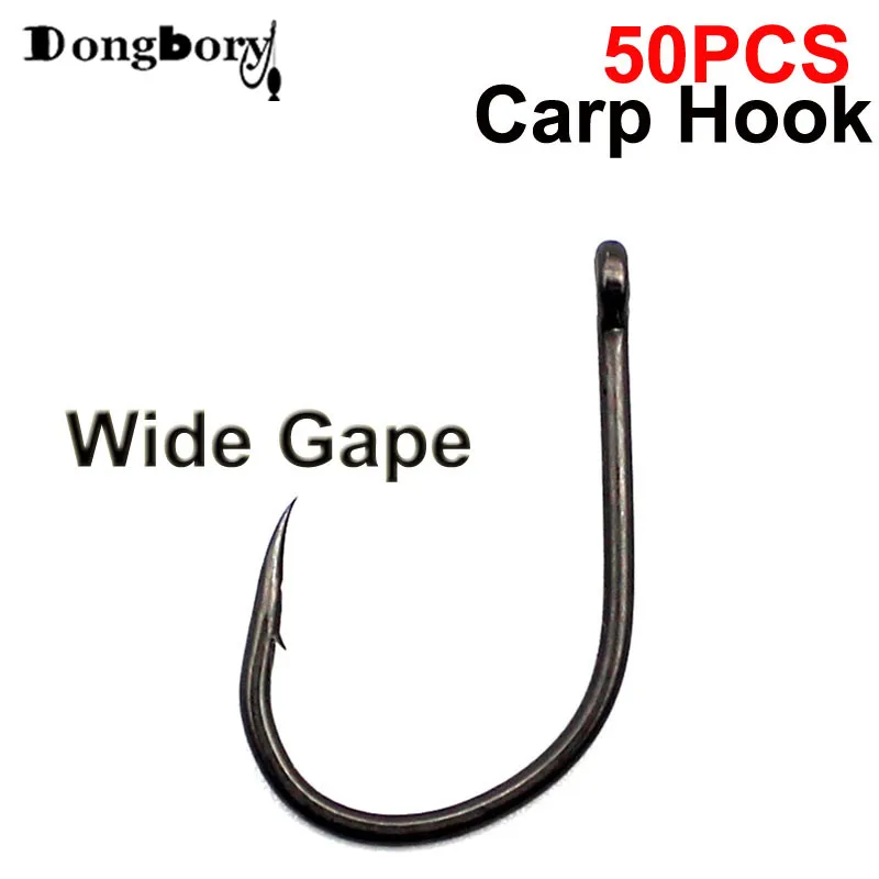 Dongbory 50pcs de ancho gancho de carpas