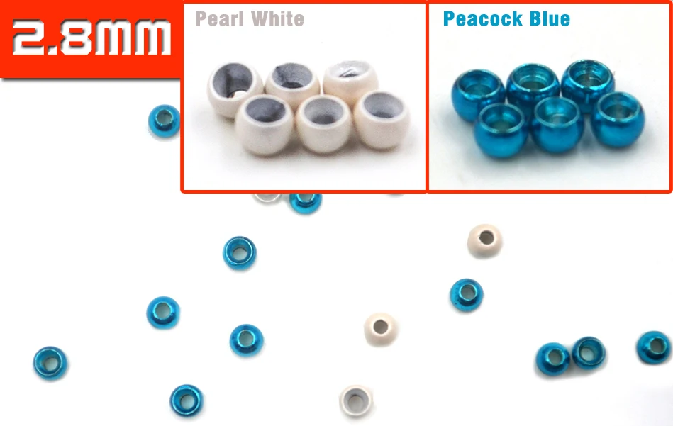 MNFT 100 Uds Material de cobre cuentas de cabeza coloridas cuentas de latón ganchos cabeza pesca con mosca atado materiales Accesorios - imagen 5