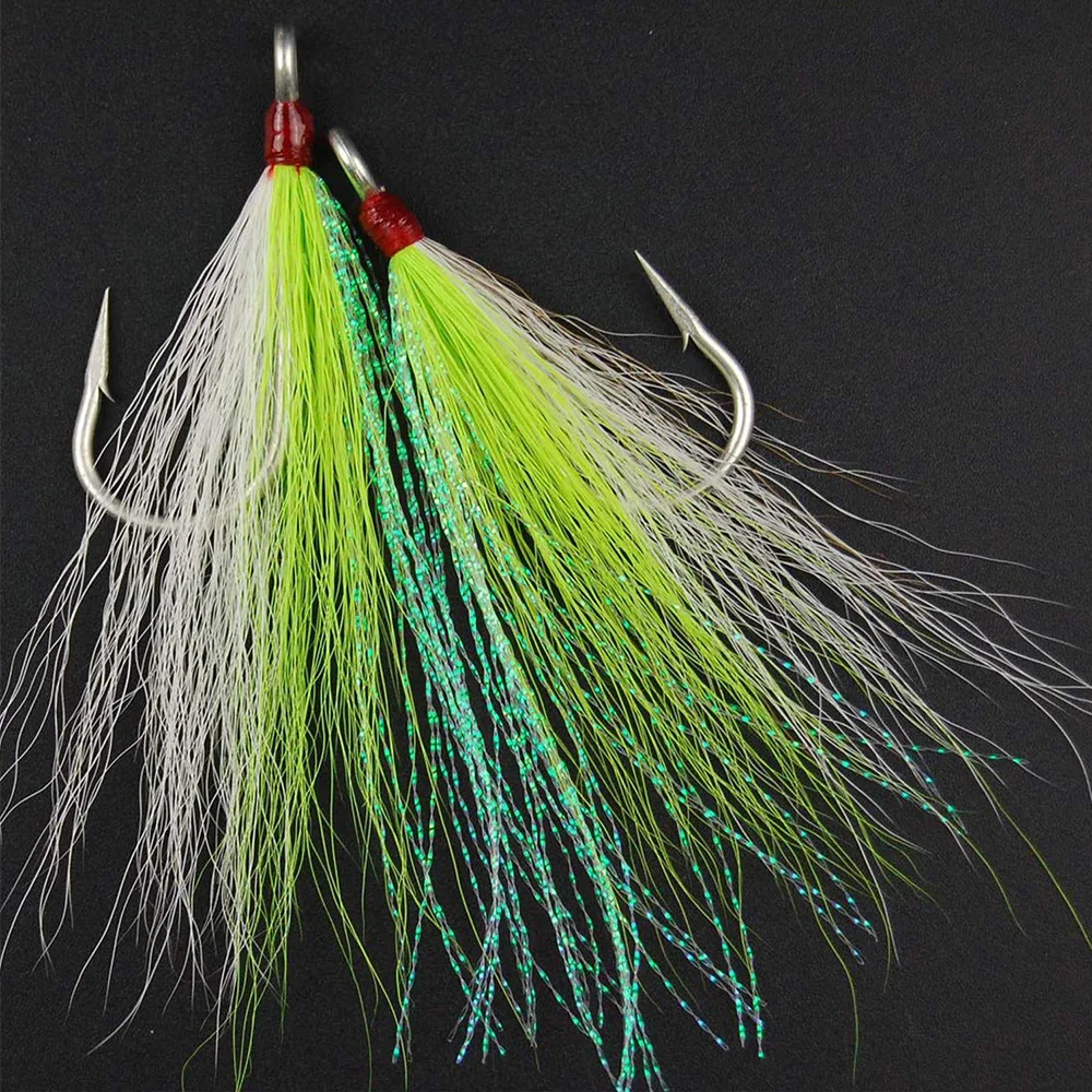 Hyaena-anzuelos de pesca de 5 piezas, cebos de pesca de agua salada, accesorios de aparejo de cebo