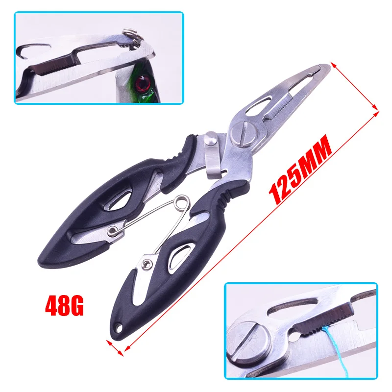 Alicates de pesca tijera línea trenzada señuelo cortador gancho removedor, etc. Herramienta de aparejos de pesca, pinzas para cortar pescado, tijeras multifunción - imagen 3