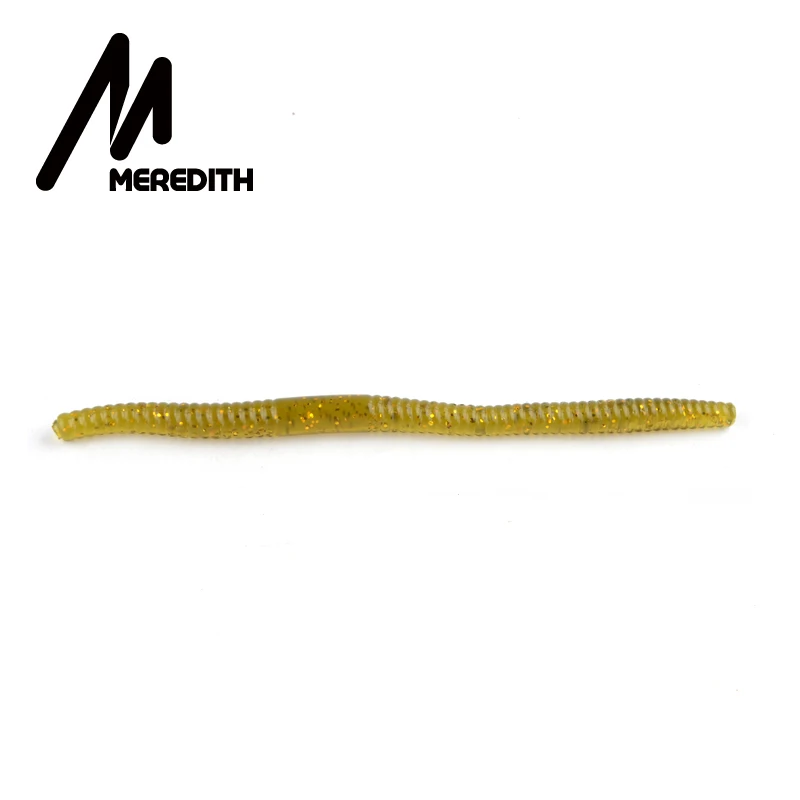 MEREDITH-Señuelos blandos de pesca, 140mm, 5,3g, 10 Uds., cebos de gusano artificiales, Señuelos de Pesca de silicona, aparejos de pesca crankbait - imagen 3