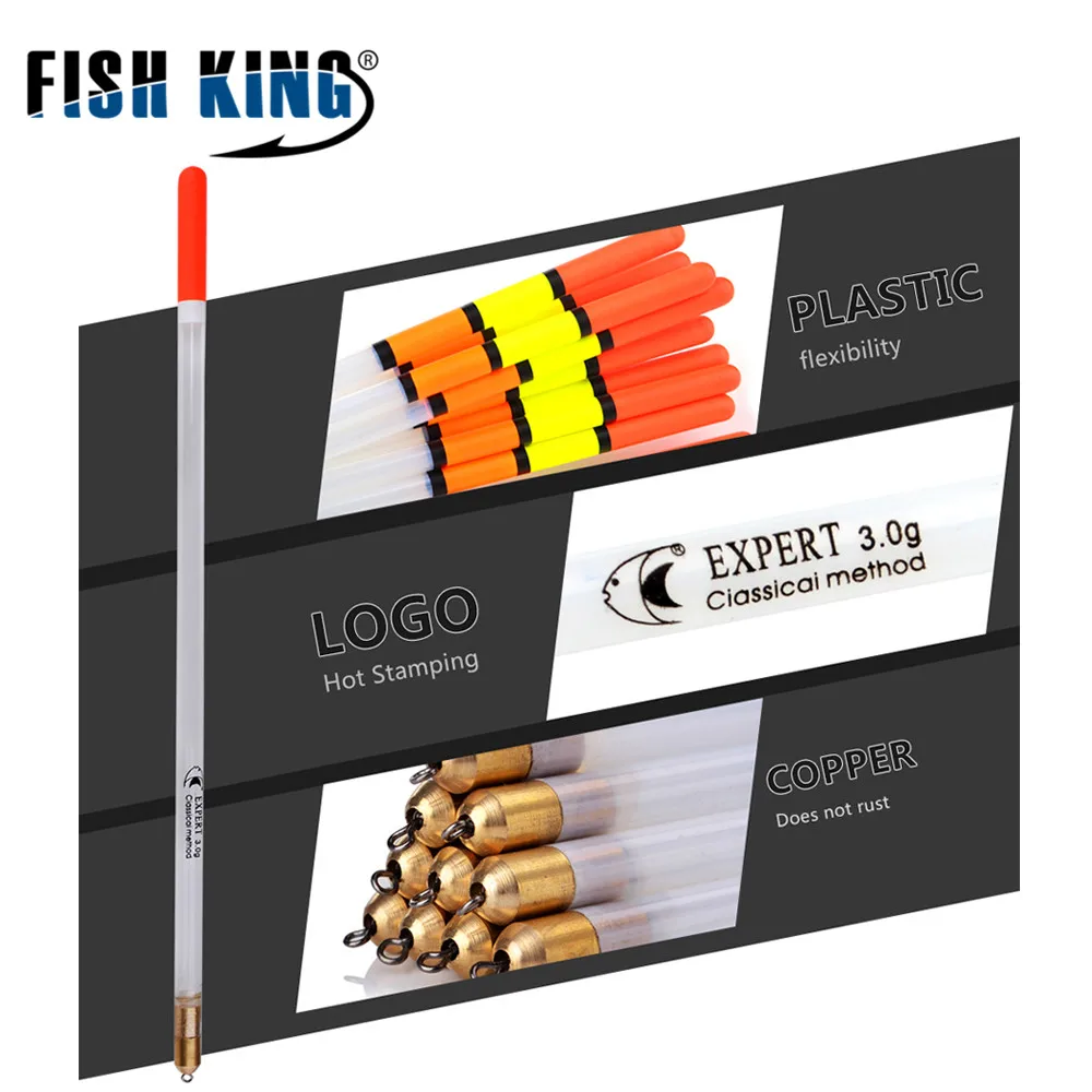 Flotador de pesca de plástico duro con tubo transparente, boya Vertical, aparejos de pesca, 10 piezas, 1,5/2,0/2,5/2,6/3,0G - imagen 3